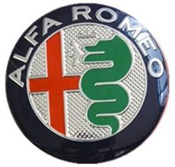 Эмблема Альфа Ромео 75 мм капот, багажник, (металл) - фото 20056