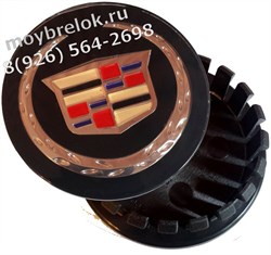Колпачки в диск Кадиллак (66/57 мм) черные / (кат.9597375) - фото 21055