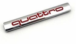 Эмблема Ауди Quattro багажник, 6,7 см, красн. (металл) - фото 22791