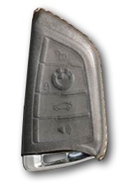 Чехол для смарт ключа БМВ X (4 кноп) мягкая натуральная кожа, черный - фото 23674