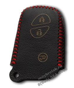 Чехол для смарт ключа Лексус кожаный 3 кнопки, IS серия, красный - фото 24555