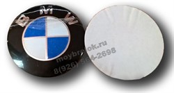 Наклейка БМВ сине-белая (66 мм), на двустороннем скотче - фото 24684