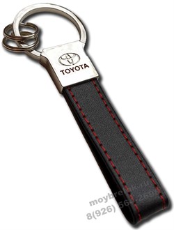 Брелок Тойота для ключей кожаный прямоугольный - фото 25452