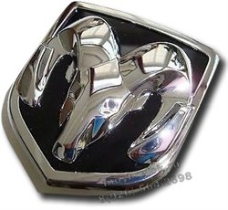 Эмблема Додж 67x62 мм (металл, хром) капот / багажник - фото 25603