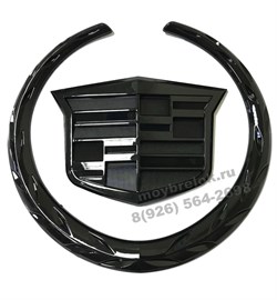 Эмблема Кадиллак 11 см багажник - черная - фото 25689