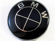 Эмблема БМВ черно-черная (64 мм), на двустороннем скотче