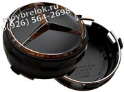 Колпачки в диск Мерседес AMG (75 мм) бочки черные/ (кат.A00040009009283)