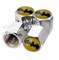 Колпачки на ниппель Бэтмен (шестигр.-хром) комплект 4шт - фото 21889