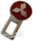Заглушки Митсубиси в ремень безопасности, 2шт (3D-тип, металл), пара, красные - фото 23191