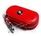 Ключница БМВ красная, овальная на молнии - фото 24827