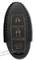 Чехол для смарт ключа Ниссан кожаный 3 кнопки, черный - фото 25549