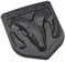 Эмблема Додж 85x80 мм (пластик, черн) капот / багажник - фото 25601